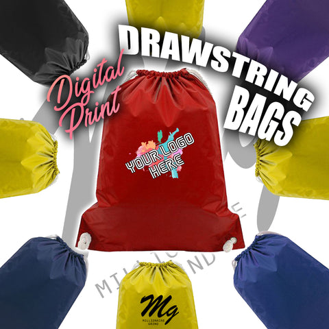 Digital Print Drawstring Bags