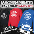 16 Custom Screen Printed Sweatshirts