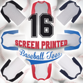 16 Screen Printed Baseball Tees